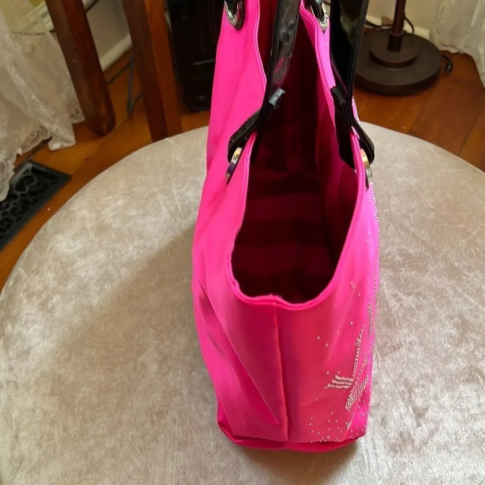 Victoria’s Secret EUC #barbiecore Pink Satin Tote Weekender Beach Bag EUC